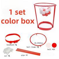 1 Set Head Hoop Basketball For Kid Adult Carnival Game Adjustable Basket Net Headband Party Birthday Family Indoor Outdoor Game