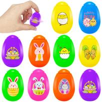 5Pcs Creative Easter Printed Egg Gyro Toys Cartoon Cute Mini Gyro Rabbit Egg Finger Gyro Children Stress Relief Toys Party Gifts