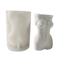 DIY Human Body Shape Silicone Flowerpot Mold Ceramic Clay Crafts Mould Epoxy Resin Concrete Molds Candle Pot Mold S