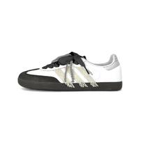 Adidas Originals SAMBA OG Wear resistant And Lightweight Low top German Army Trainers Women's Black White B75806(Team502-) 40