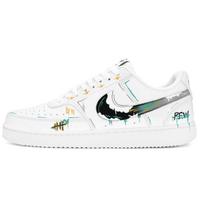Nike Court Vision 1 žemi krepšinio/riedlenčių batai Vyriški Juodi Balti CD5463-100(Komanda943-) 45