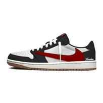 Jordan x Travis Scott Air Jordan 1 Bendradarbiavimas 7.0 Viršutinės odos karvės odos Amortizacija Neslystantis Atsparus dilimui DZ4137-700(Komanda1803-4) 35.5