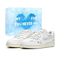 Nike Court Vision Heartbeat Silver Cloud Slip Resistant, Abrasion Resistant, Height Increasing Low top Skateboard Shoes HV5246-100(TeamX-) 35.5