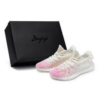 Adidas Originals Yeezy Boost 350 V2 Casual Shoes Unisex Low Top Pink/White HQ6316(Team80-S-BOX) 36