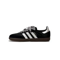 Adidas Originals SAMBA OG Slip Resistant Abrasion Resistant Low top Skateboard Shoes Unisex Black Silver B75807(Team338-) 36
