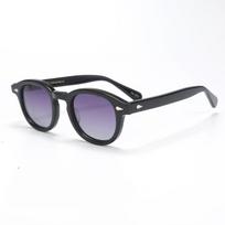 Poliarizuoti akiniai nuo saulės vyrams UV400 apsauga Johnny Depp Lemtosh prekės ženklo dizainerio akiniai nuo saulės vyrams Retro acetato rėmelis Oculos Size 49mm no box juodai violetinė