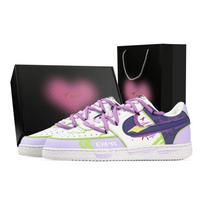 Nike Court Vision 1 War God, Heart Box Abrasion Resistant Slip Resistant Low top Skateboard Shoes Men's Purple DH2987-101(Team773--) 40.5
