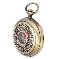 Gold Color Portable Pocket Compass Brass Material Camping Compass Outdoor Compass  Mountaineering Style A
