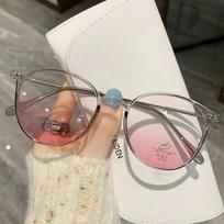 1pcs Women's Retro PC Glasses, Blue Light Blocking, Spring Hinge, Oval/Round Frame, Daily Wear