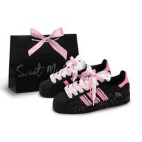 Adidas Originals Superstar 2 Riedlentės Batai Moteriški Žemi Juodi/Rožiniai JH9977(Team52-S-BOX) 35.5