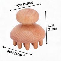 Wooden Material Manual Massage Tool Mushroom Shape Wood Massage Tool  Full Body Use
