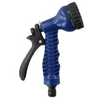 Plastic High Pressure Sprayer Multifunctional Easy Install Garden Hose Spray Nozzle with 7-Function Sprays mėlyna