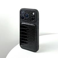iPhone 17 Pro Max Crocodile Leather Case, Convertible to Large Window, Drop-Proof Protective Cover 14 PRO