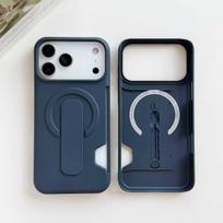 Apple iPhone 17 Pro Max Case: Magnetic Suction, Card Slot, Retractable Stand, Skin-Feel, Triple Protection for iPhone 16 iPhone 16 Pro tamsiai mėlyna spalva