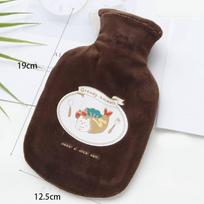 Versatile And Adorable Plush Hot Water Bottle For Gentle Heat Therapy Use Brown Cat