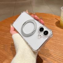 iPhone 17 Pro Max Transparent Case - Apple 16 Pro Rotating Stand - Magnetic Drop-proof iPhone 17 Air