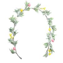 Handmade Easter Egg Garland Realistic Faux Green Leaf Vine  Mantel Decor 180cm/70.87in