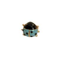 Coccinella Septempunctata Ladybug Drip Oil Ring Insect Chunky Enamel Ring Painting Ring  Decoration mėlyna