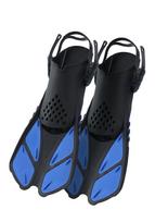 Universal Adjustable Snorkeling Fins for Men & Women: Adult Diving, Swimming, Mermaid Short Fins Large-XLarge karališkos mėlynos spalvos