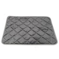 Pet Bed Mat Anti-Slip Self-Heating Dog Pad Thermal Soft Pet Sleeping Blankets Cozy Folding Dog Crate Pad for Cats and Dogs 15.75x19.69 in pilka