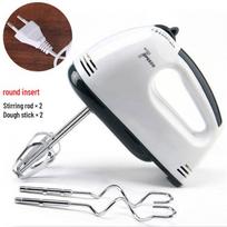 7-Speed Electric Handheld Egg Beater & Milk Frother for Baking White