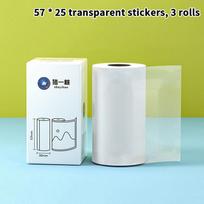 57Mm Mini Photo Printer Thermal Paper Rolls Transparent Error Correction Sticker Label Receipt Bill For Peripage A6 Impresora 100mm balta