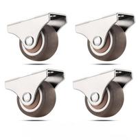 4Pcs 1'' Silent Ball Bearing Mini Small Casters Wheels Fixed Caster Wheels  Furniture Rolling