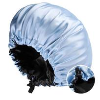 Satin Sleep Bonnet Double Layer Satin Bonnet For Sleeping Adjustable Bonnet For Curly Hair Large Satin Lined Sleep Cap For Women 1PCS