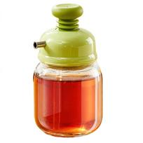 100 ml stiklinis butelis aliejui, spaudžiamas, prieskonių laikymo butelis, dozavimo butelis aliejui, skirtas kontroliuoti kiekį žalia