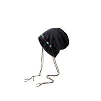 Beaded Decor Y2k Baggy Cap Korean Style Pullover Hats Vintage Beanies Cap  Women pilka