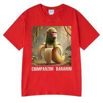 Chimpanzini Bananini Funny Italian Brainrot Meme Tshirt Unisex Women Clothing Fashion T Shirts Summer Cotton ONeck Tshirts Tops S