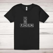 Scrabble Tiles You F*ck Adult T-Shirt L