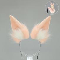 Plush Fox Ears Hairbands Furry Tail Animal Beast Ear Wolf Tail Cat Ear Headband Hair Accessories Halloween Cosplay Costume Props
