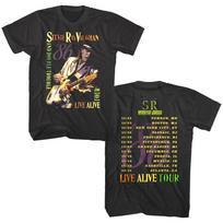 Stevie Ray Vaughan & Double Trouble LIVE ALIVE Tour 1986 Men's T Shirt Rock Band S
