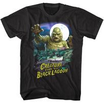 Creature from the Black Lagoon Boat Night Men's T Shirt 4XL