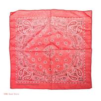 Hip Hop Paisley Bandana Hair Scarf Wrist Wrap for Head Square Scarves Handkerchi raudona