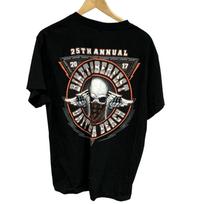 2017 BIKETOBERFEST DAYTONA BEACH Black T-Shirt Skull Bandana Wings Motorcycle XL S