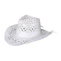 Straw Hat Ventilated Hollow Round Collapsible Western Cowboy Beach Hat Photo Props balta