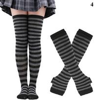Womens Y2k Striped Thigh High Stockings Ladies Girls Black White pink Long Over Above Knee Socks Cosplay Lolita Harajuku Costume 5g