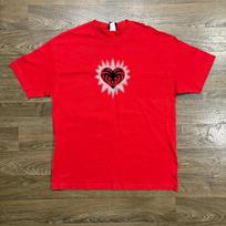 Y2K / Vintage Giant Tag Felt Tribal Heart Graphic Tee Red Skater Streetwear XL 3XL