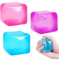 Toys Mochi Squishy Ice Cube Maltose Fidgets Soft Anti Stress Squeeze Toy Transparent Square Decompression Gift Presents for Friend Adult