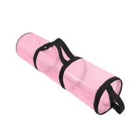 PVC Skaidrus Sandėliavimo Maišelis Cilindro Formos Užtrauktukas Nešimo Rankena Patvarus Didelės Talpos 80CM Ilgio Organizatorius One Size rožinė