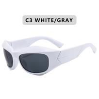 Trend Steampunk Sunglasses Women Men Fashion Sun Glasses Punk Female Y2K Mirror Goggle Shades Eyeglasses UV400 Other