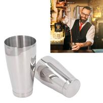 2 Piece Set Stainless Steel Martini Shaker Silver Boston Shaker Professional Drink Shaker  Home