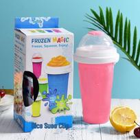 Large Capacity Ice Smoothie & Slushy Shaker Cup for Summer 301-400 ml rožinė raudona spalva