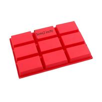 New 9 Cavity Mini Loaf Pan Non-Stick Easy Clean Silicone Baking Mold Heat Resistant Rectangle Bread Pan Mini Loaf Cake And Bread raudona