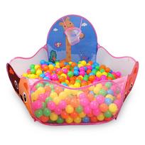 Indoor Basketball Hoop & Ball Pit Tent - Educational Toy for Kids Yellow Basketball Pit