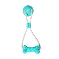 Elastic Puppy Chew Toy Suction Cup Pet Molar Bite Toy Pet Interactive Toys  Indoor Outdoor Use mėlyna