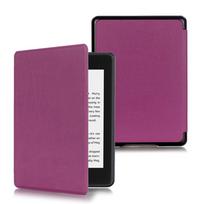 Fashion Auto Waking/Sleeping Folio Smart Case PU Leather Magnetic Cover Protective Shell For 2018 New Kindle Paperwhite violetinė