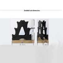 Adjustable ABS Plastic Dumbbell Rack for Home Gym – Holds 6 Dumbbells, Dual-Sided Use.